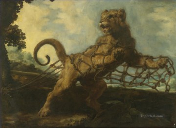 León Painting - caza de leones